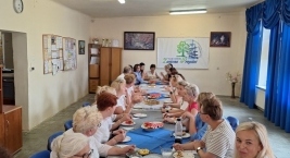 poczęstunek w klubie seniora gmina Grabów nad Pilicą