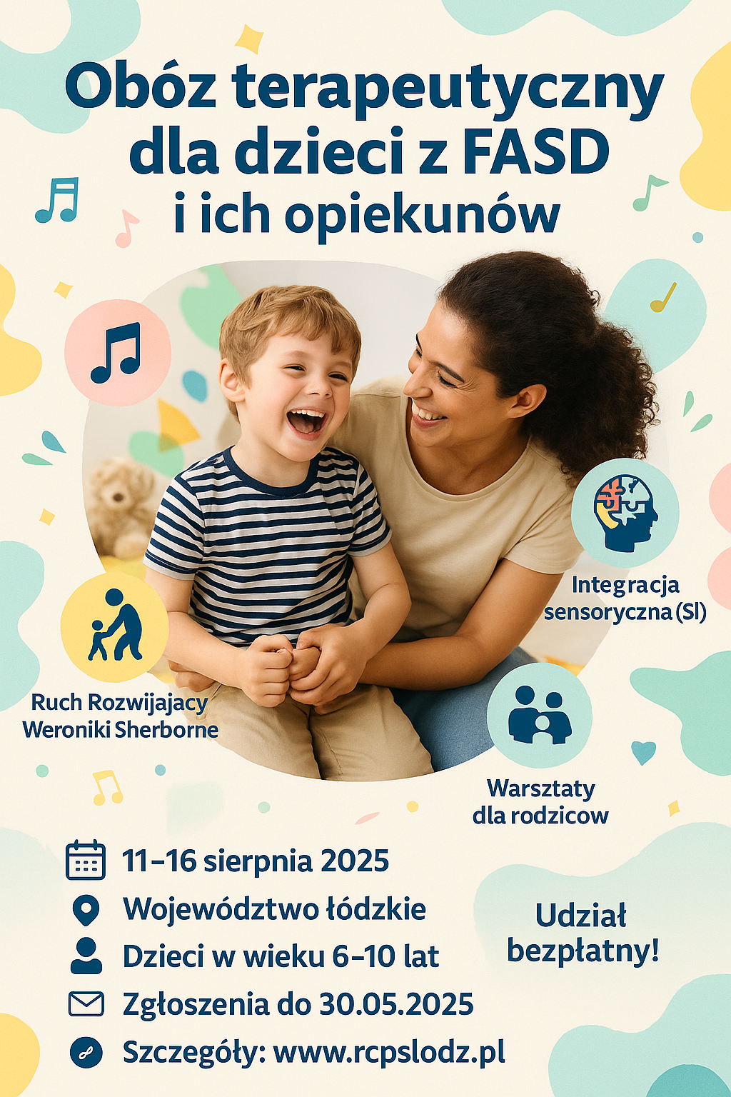 Obóz terapeutyczny dla dzieci z FASD w wieku 6–10 lat i ich rodziców/opiekunów